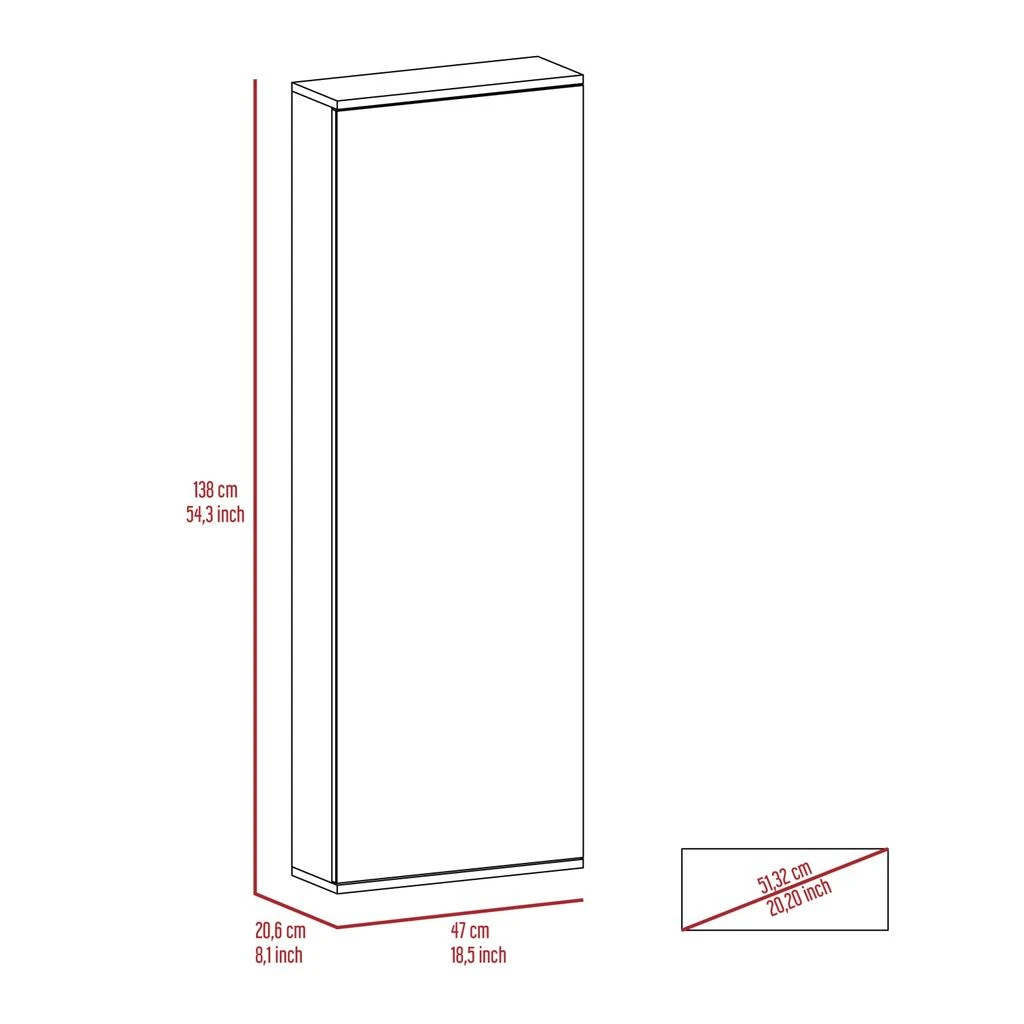 Streamdale Furniture Streamdale Leto Wall Shoe Rack with Mirror - 10-Shoe Capacity 6