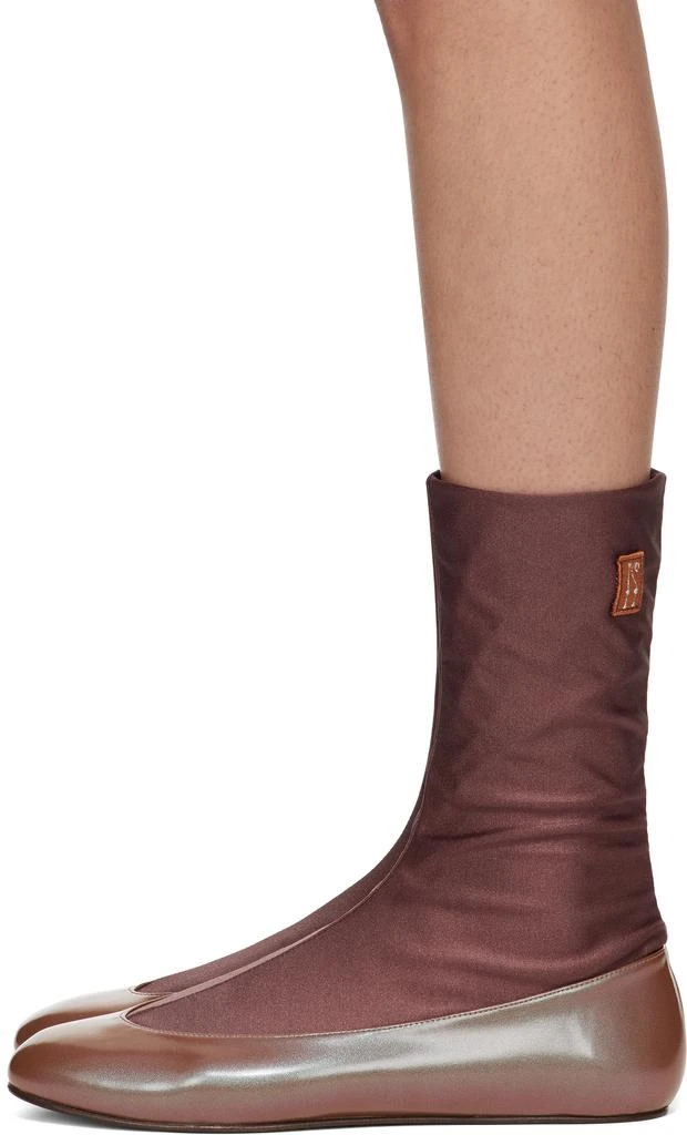 Kiko Kostadinov Brown Proxima Short Ballerina Flats 3