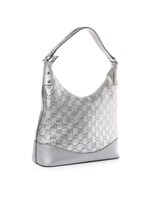 Gucci Metallic GG Leather Hobo Bag 2