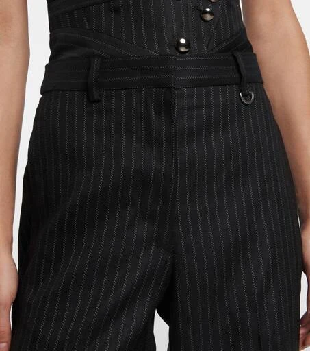 Isabel Marant Noanda pinstriped wool-blend straight pants 4