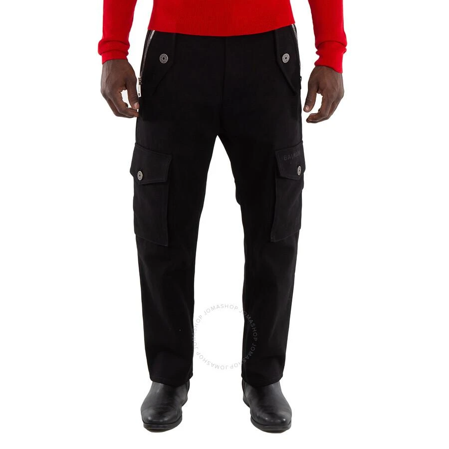 Balmain Straight-Cut Cargo Cotton Trousers 1