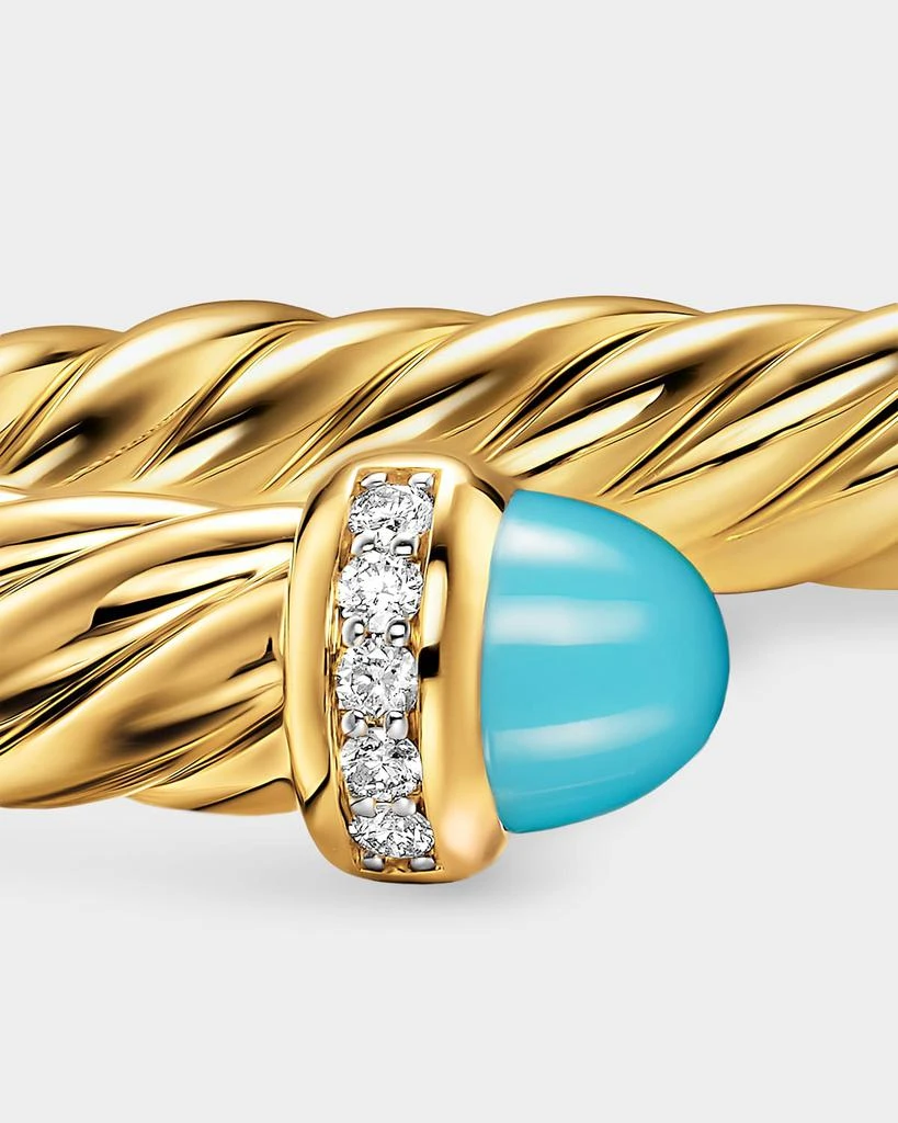 David Yurman Cablespira Flex Bracelet with Gemstones and Diamonds in 18K Gold, 6mm 5