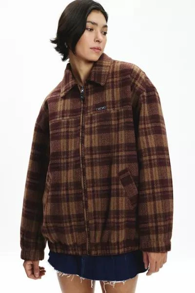 BDG BDG Harrington Check Plaid Fleece Shirt Jacket 4