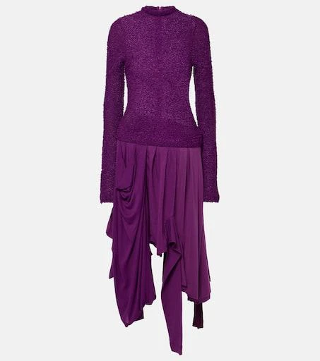 Acne Studios Damage pleated cotton midi dress 1