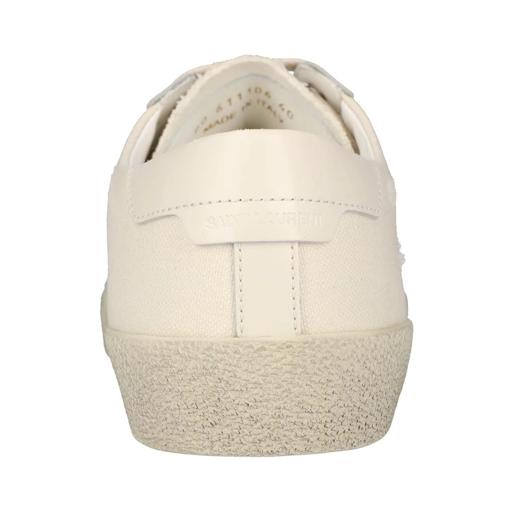 Yves Saint Laurent Court Classic Sl/06 Embroidered Sneakers In Canvas And Leather White 3