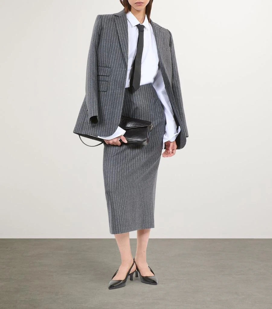 The Kooples Wool-Cashmere Pinstripe Pencil Skirt 2