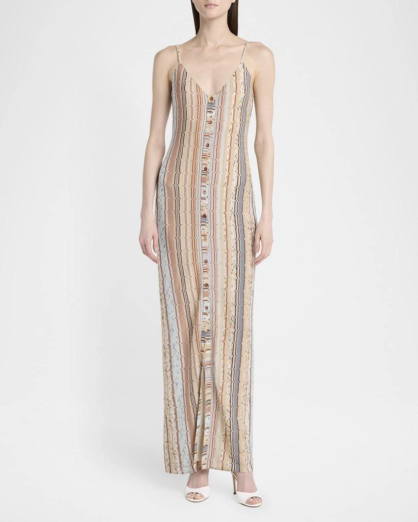 Missoni Striped Sleeveless Button-Front Maxi Dress 2