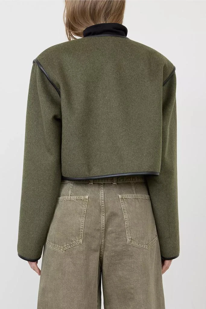 Moon River Moon River Button Front Collarless Cropped Jacket 2