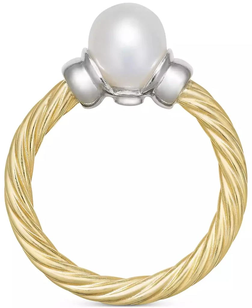 Macy's Cultured Freshwater Pearl (7mm) Ring in 14k Two-Tone Gold-Plated Sterling Silver 3