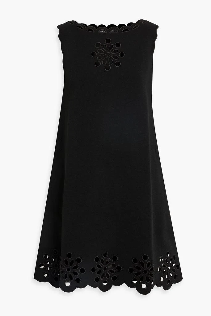 Oscar de la Renta Broderie anglaise knitted mini dress 1