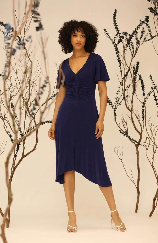 Maggy London Ruched Flutter Sleeve Midi Dress 4