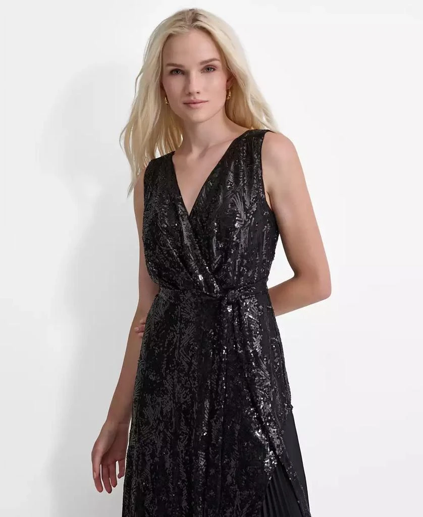 Shop Women's Sequinned Pleated Tie-Waist Evening Gown on Sale at  BeyondStyle  Get 61% Off Women's Sequinned Pleated Tie-Waist Evening Gown  with Limited-Time Flash Deals, Exclusive Discounts, and Special Offers.  Enjoy Unbeatable