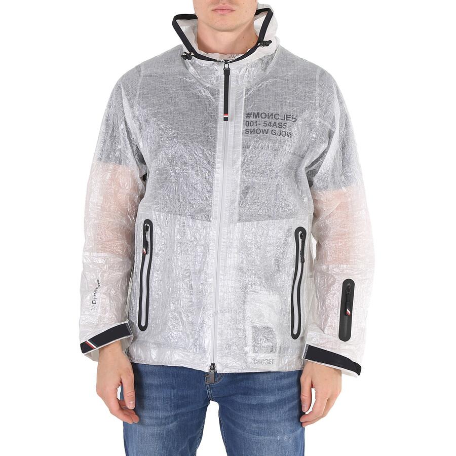 Moncler Men's White Day-Namic Crinkled-Shell Hooded Rain Jacket