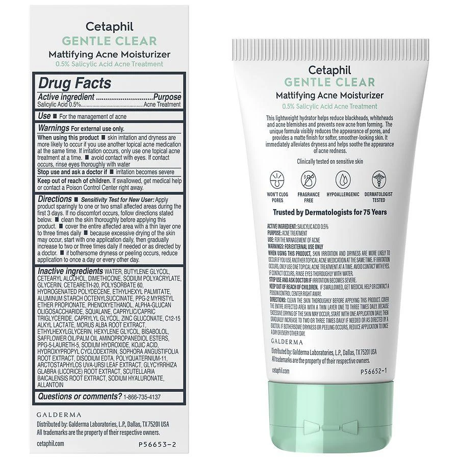 Cetaphil Gentle Clear Mattifying Acne Moisturizer 3