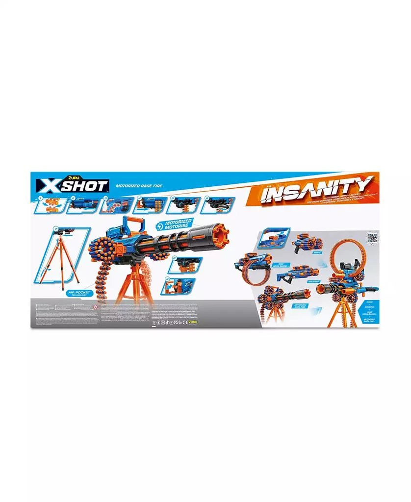 X-Shot Excel Insanity Motorized Rage Fire Gatlin Blaster 3