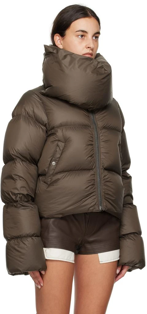 Rick Owens Gray Funnel Neck Down Jacket 2