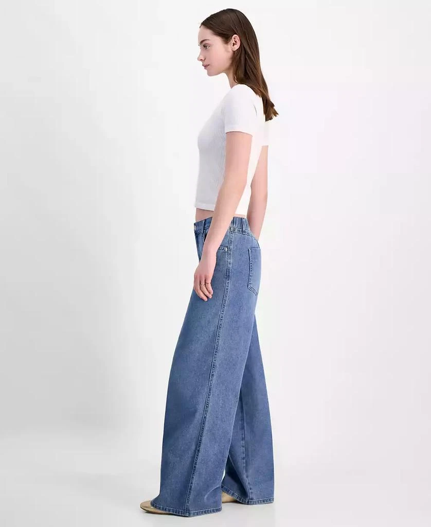 Vanilla Star Juniors' Mid Rise Wide Leg Jeans 2