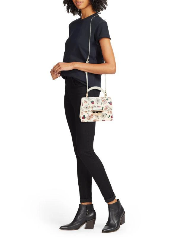 Furla Floral Leather Top Handle Bag 2