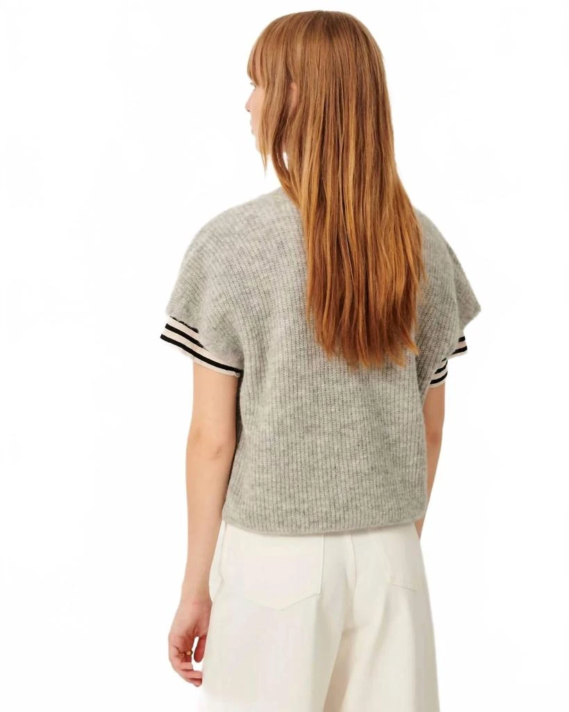 SESSUN Matua Vest Sweater In Mid Grey 3