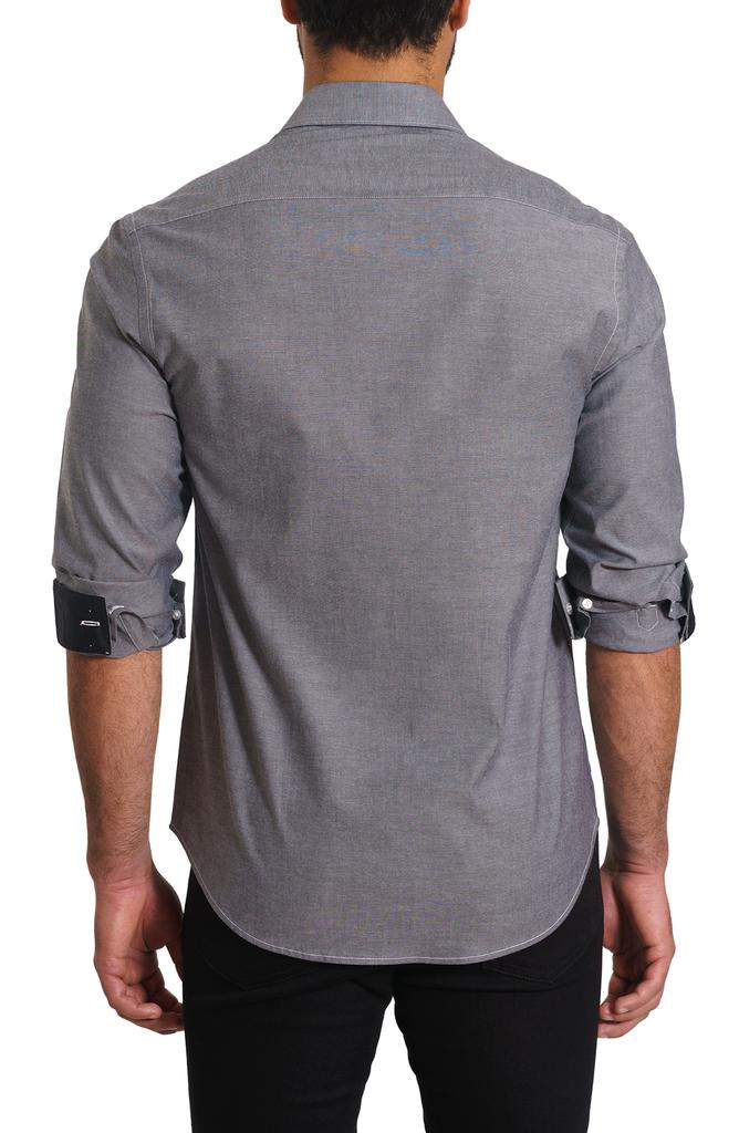 Jared Lang Trim Fit Solid Button-Up Shirt