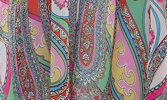 Nina Leonard Patterned Handkerchief Hem Dress 3