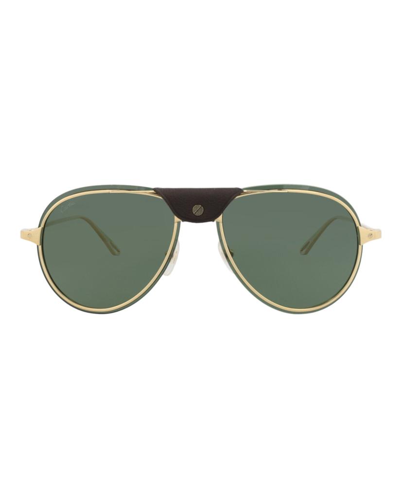 Cartier Aviator-Frame Metal Sunglasses