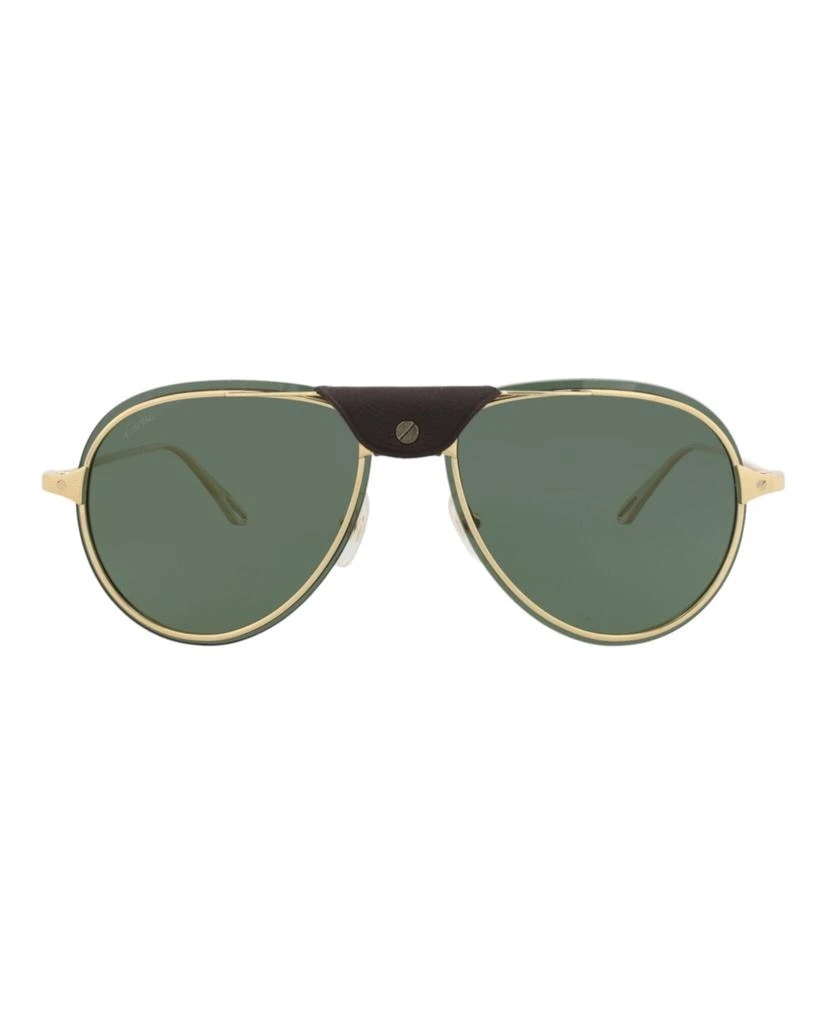 Cartier Aviator-Frame Metal Sunglasses 1