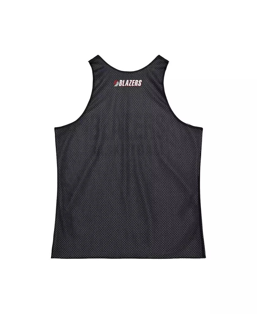 Mitchell & Ness Men's Black/White Portland Trail Blazers Hardwood Classics Reversible Mesh Practice Jersey 3