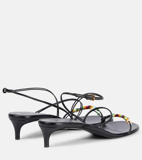 Khaite Loop 35 beaded leather sandals 2