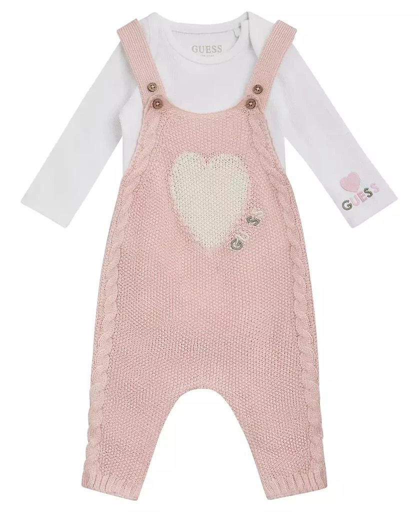GUESS GUESS Baby Girl Bodysuit, Sweater Coverall and Bootie, 3-Piece Set 3