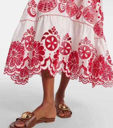 Farm Rio Broderie anglaise cotton midi dress 6