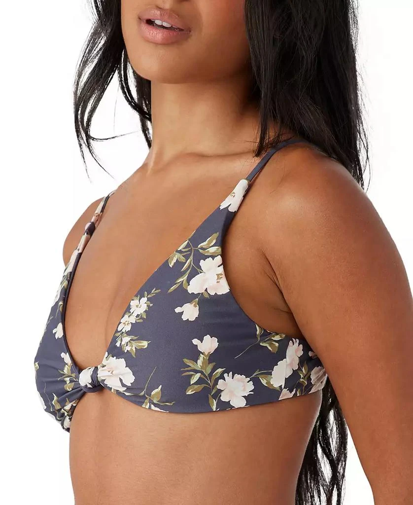 O'Neill Juniors' Kendra Floral Knot-Front Bikini Top 3