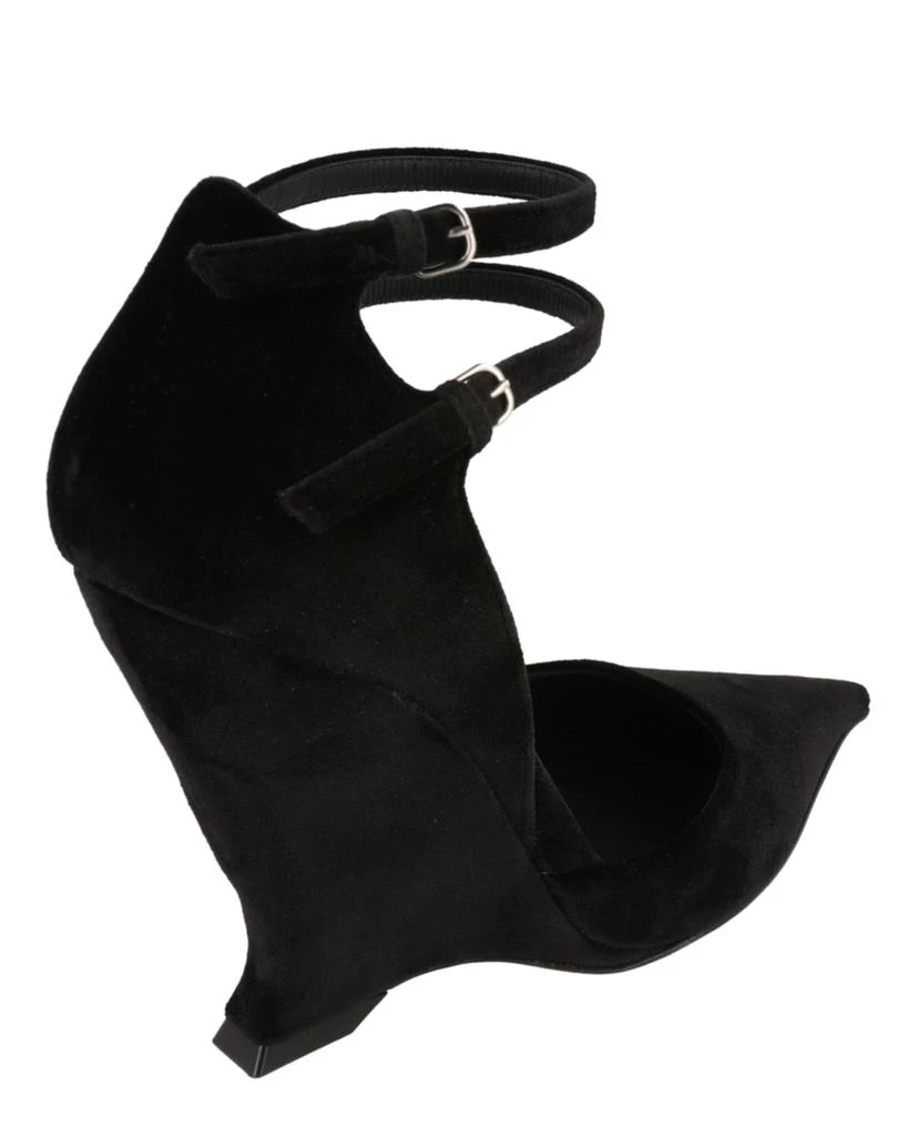 Salvatore Ferragamo Vidya X5 Velvet Wedge Pumps 3
