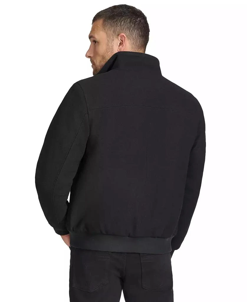 Calvin Klein Men's Wool Bomber Jacket With Knit Trim 2