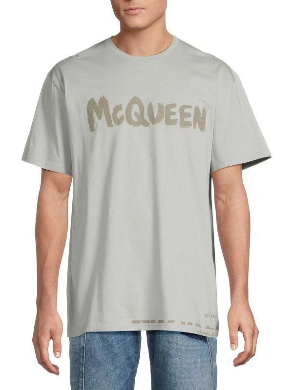McQueen Graffiti Logo Cotton T-Shirt 1