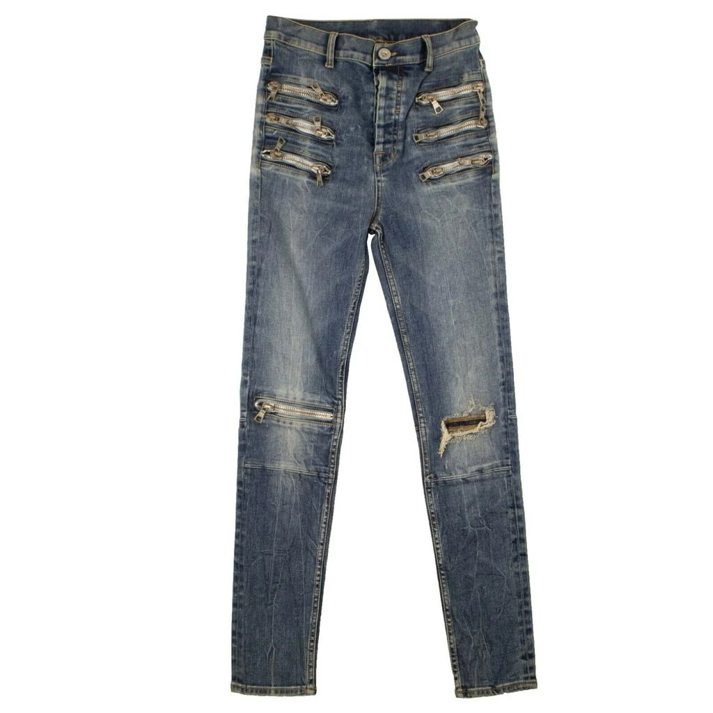 Unravel Project Triple Zip Skinny Fit Jeans - Blue 1