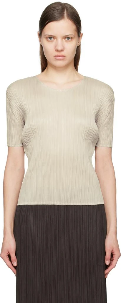 Pleats Please Gray New Colorful Basics 4 T-shirt 1