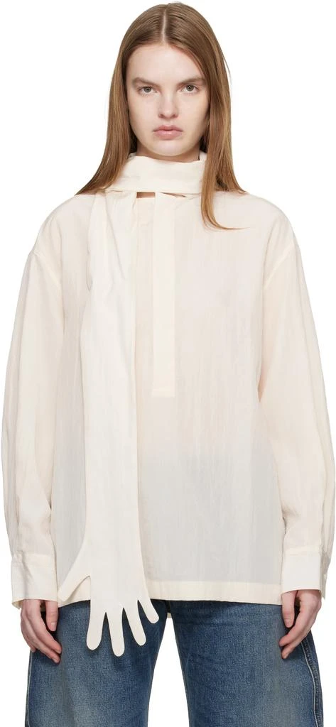 Jean Paul Gaultier Off-White Glove Detail Blouse 1
