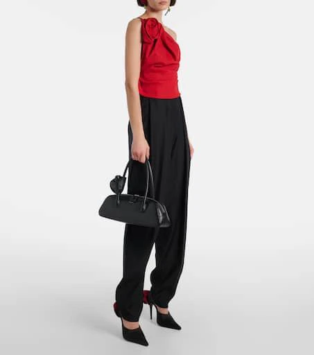 Magda Butrym Floral-appliqué one-shoulder top 2