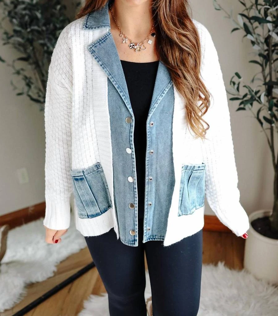 WISHLIST Wishlist - Casual Contrast Cardigan