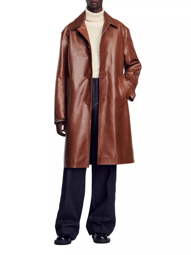 Sandro Leather Mac Coat 6
