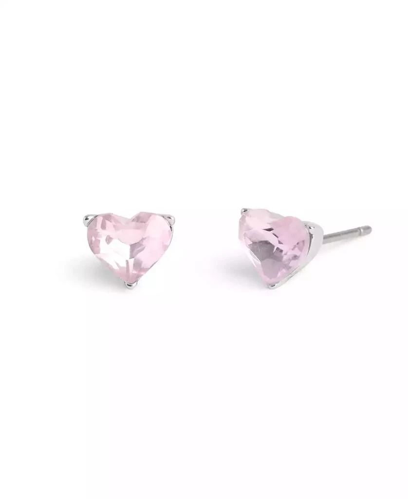 Coach Faux Stone Halo Heart Stud Convertible Earrings 8