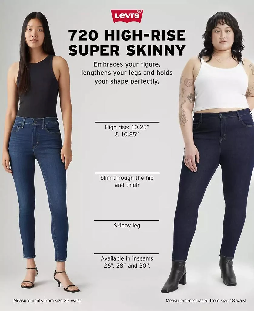 Levi
s Women
s 720 High-Rise Stretchy Super-Skinny Jeans 6