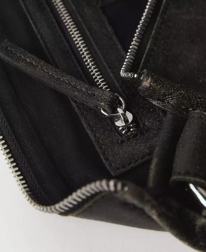 Mango Women's Metallic Details Leather Bag 6