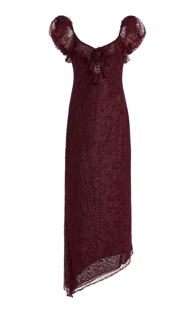de La Vali Exclusive Eden Lace Midi Dress - Purple