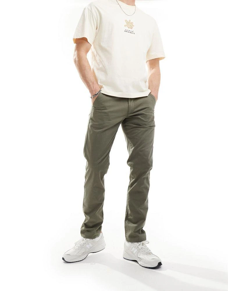 Farah Farah elm chino trouser in khaki green 1