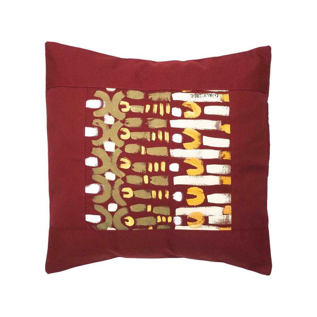 Le Botteghe Su Gologone Cotton Hand Painted Indoor Cushion 60x60 cm