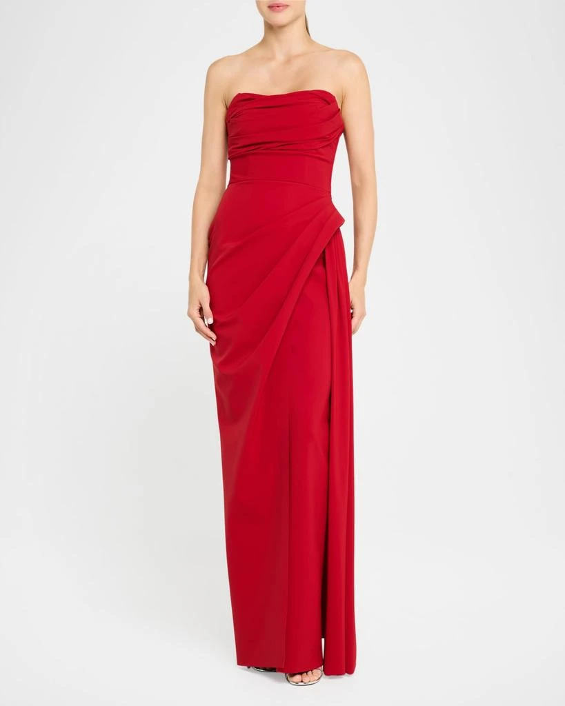 Chiara Boni Strapless Ruched Column Gown 2