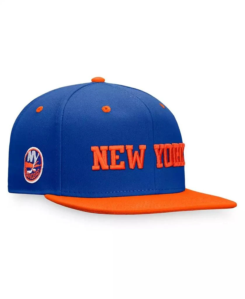 Fanatics Men's Royal/Orange New York Islanders Heritage City Two-Tone Snapback Hat 1