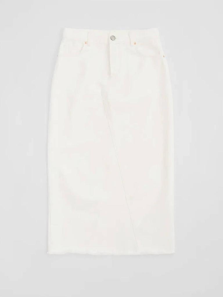 Raey Raey - Split Back Organic Cotton Midi Denim Skirt